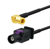 FAKRA A type to SMB female Right Angle RG174 Jumper