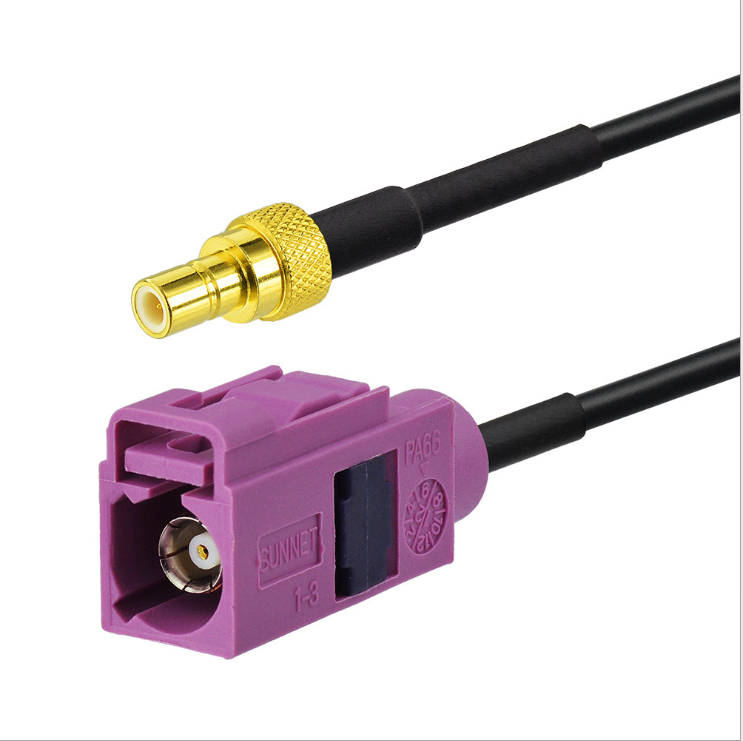 FAKRA H type to SMB male Straight RG174 Jumper