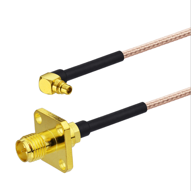 MMCX male right angle to RP SMA female BH RG316 Jumper