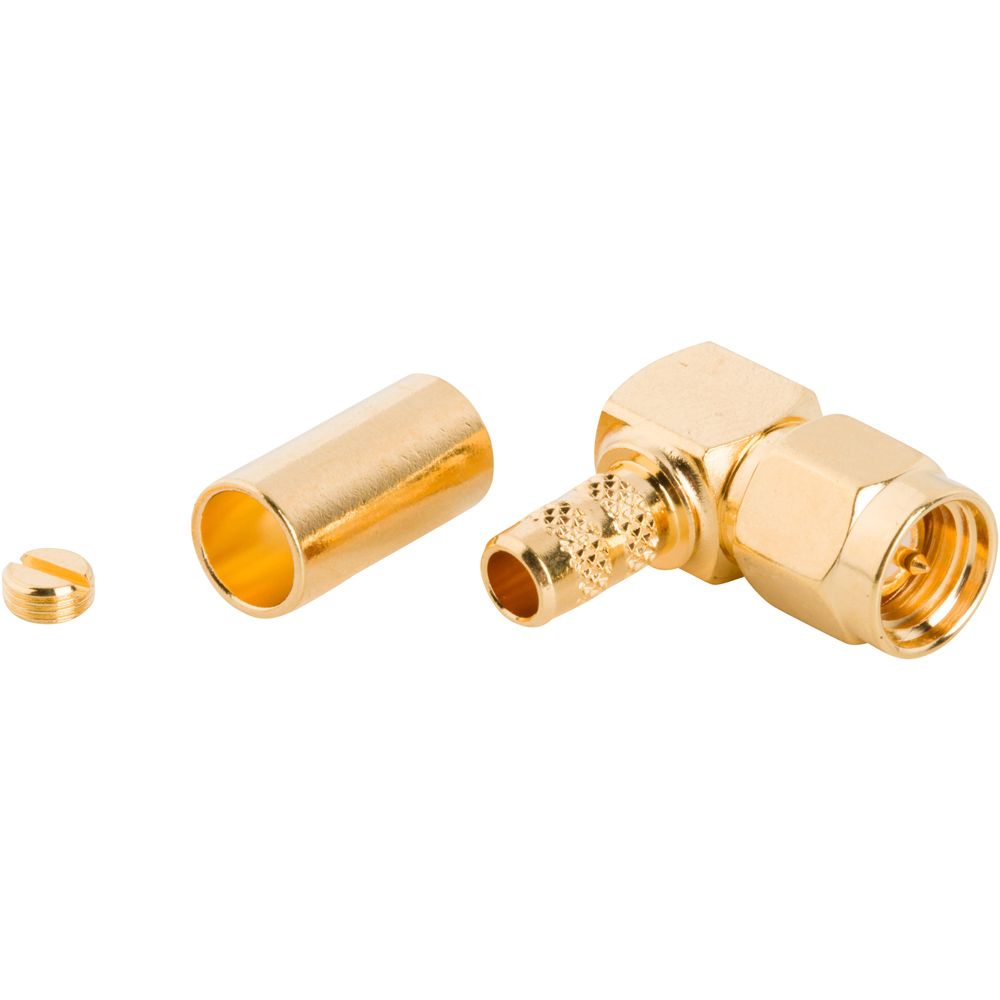SMA Plug Crimp Right Angle RG-58 RG-141 50 Ohm